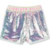 Powder Sequin Beach Glass Shorts, Blue - Shorts - 3
