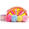 Pom Pom Applique Belt Bag, Orange - Bags - 1 - thumbnail