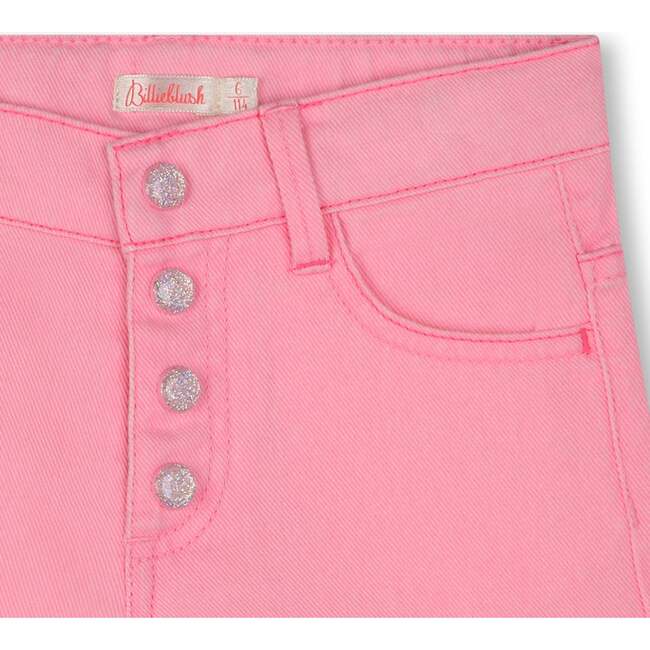 Pop Denim Sequin Pocket Shorts, Pink - Shorts - 3