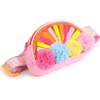 Pom Pom Applique Belt Bag, Orange - Bags - 2