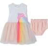 Ladybug Rainbow Dress Set, Pale Pink - Mixed Apparel Set - 1 - thumbnail