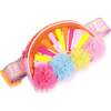 Pom Pom Applique Belt Bag, Orange - Bags - 4