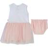 Ladybug Rainbow Dress Set, Pale Pink - Mixed Apparel Set - 2