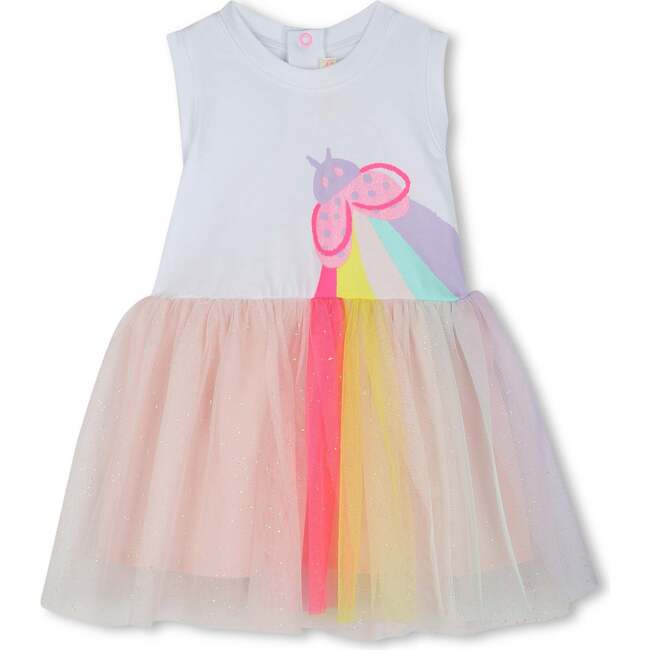 Ladybug Rainbow Dress Set, Pale Pink - Mixed Apparel Set - 3