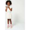 Heart Motif Short Sleeve Sweater, Ivory - Sweaters - 2