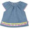 Heartprint Tunic Set, Denim Blue - Mixed Apparel Set - 3