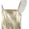 Metallic Ruffle Trim Swimsuit, Gold - One Pieces - 3