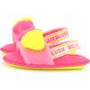 Fluffy Slingback Strap Sandal, Pink - Slippers - 2