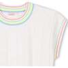 Heart Motif Short Sleeve Sweater, Ivory - Sweaters - 4