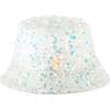 Multicolored Sequin Bucket Hat, White - Hats - 4