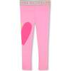 Bubblegum Heart Sign Leggings, Pink - Leggings - 1 - thumbnail
