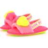 Fluffy Slingback Strap Sandal, Pink - Slippers - 3