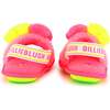Fluffy Slingback Strap Sandal, Pink - Slippers - 4