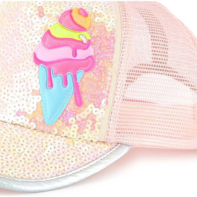 Icecream Baseball Cap, Pale Pink - Hats - 5