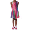 Girls Hi-Shine Skater Dress in Rainbow Glitter Foil - Dresses - 1 - thumbnail