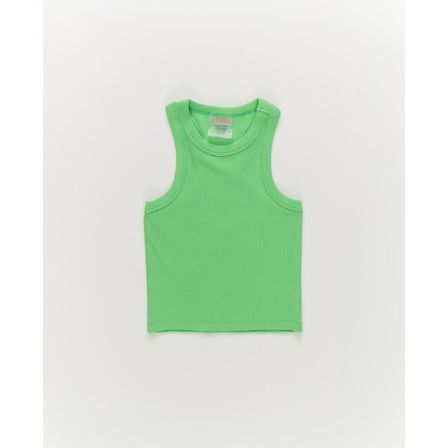 Girls Rib Tank in Tropic Green