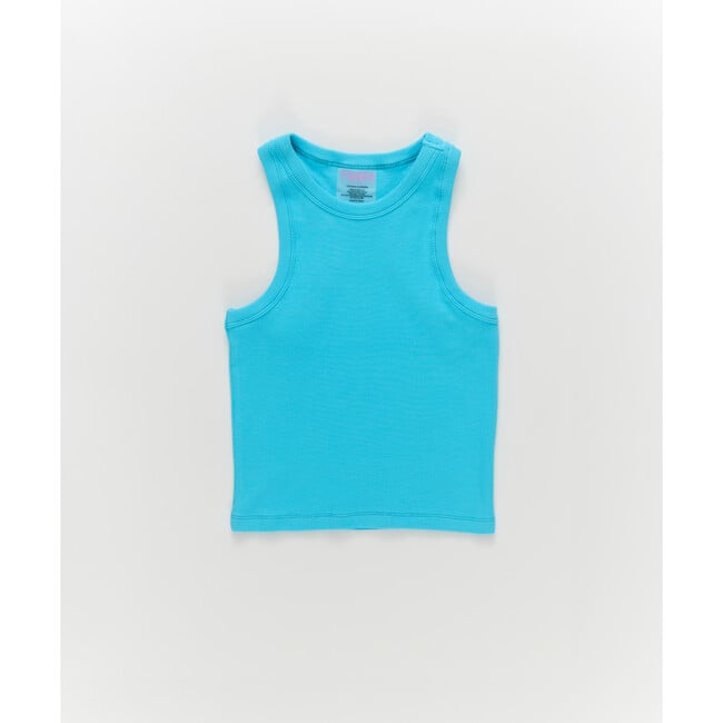 Girls Rib Tank in Cloud Blue