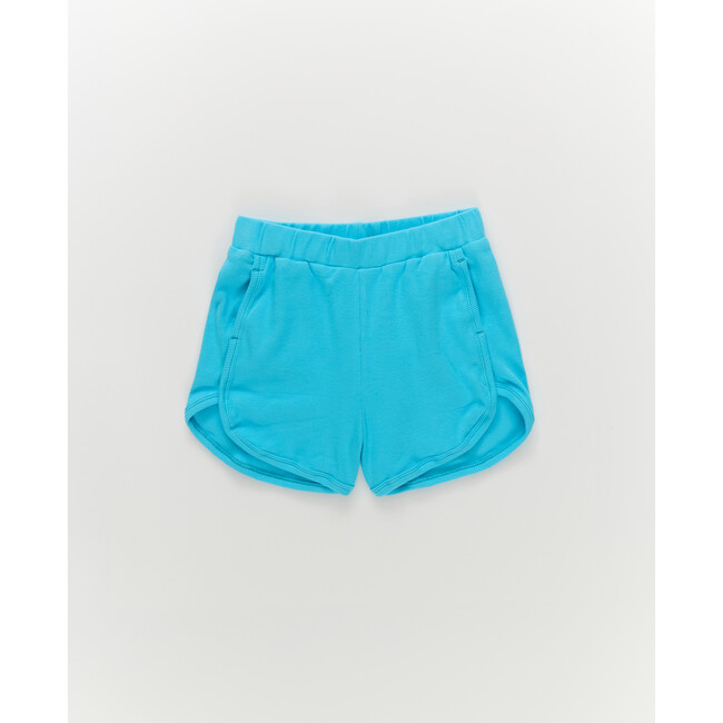 Girls Rib Shorts in Cloud Blue
