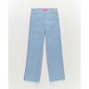 Girls Twill Stud Pant in Cloud Blue - Pants - 2