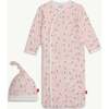 Pink Baa Baa Baby Modal Magnetic Cozy Sleeper Gown + Hat Set - Nightgowns - 1 - thumbnail