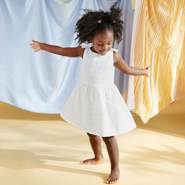 White Cotton Magnetic Easy Peasy Sleeveless Dress - Dresses - 5