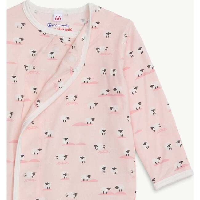 Pink Baa Baa Baby Modal Magnetic Cozy Sleeper Gown + Hat Set - Nightgowns - 3