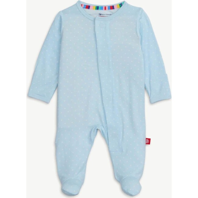 Pin Dot Blue Modal Magnetic Footie - Footie Pajamas - 1