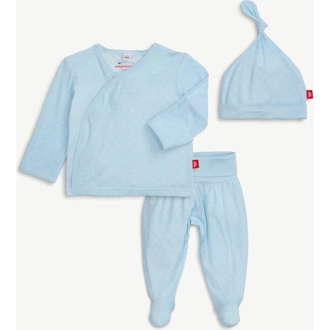 Pin Dot Blue Modal Magnetic Take-Me-Home Kimono Set - Mixed Apparel Set - 1