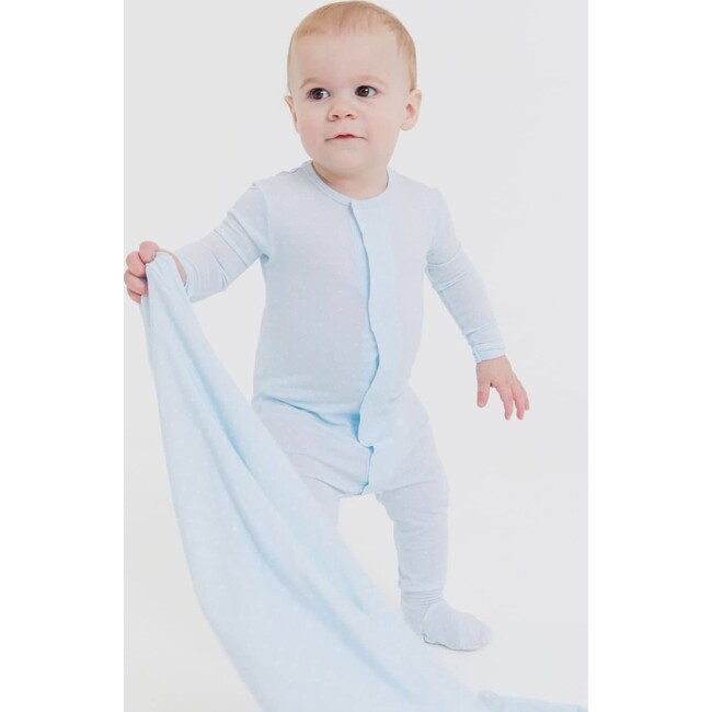 Pin Dot Blue Modal Magnetic Footie - Footie Pajamas - 2