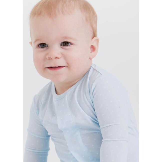 Pin Dot Blue Modal Magnetic Footie - Footie Pajamas - 4