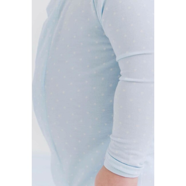 Pin Dot Blue Modal Magnetic Footie - Footie Pajamas - 6