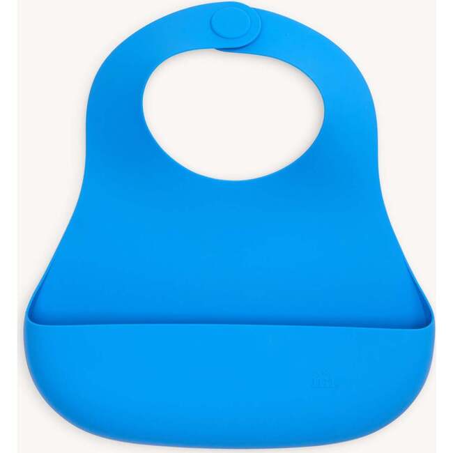 Marine Blue Silicone Magnetic Feeding Bib - Bibs - 1