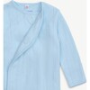 Love Lines Blue Organic Cotton Pointelle Magnetic Cozy Sleeper Gown + Hat Set - Nightgowns - 2