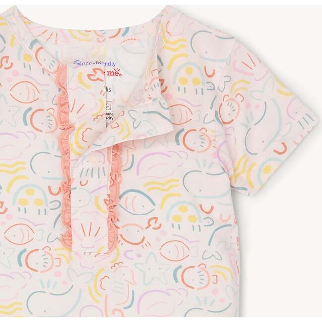 So-Fish-Ticated Modal Magnetic No Drama Pajama Short Sleeve Short Set With Ruffle - Pajamas - 2