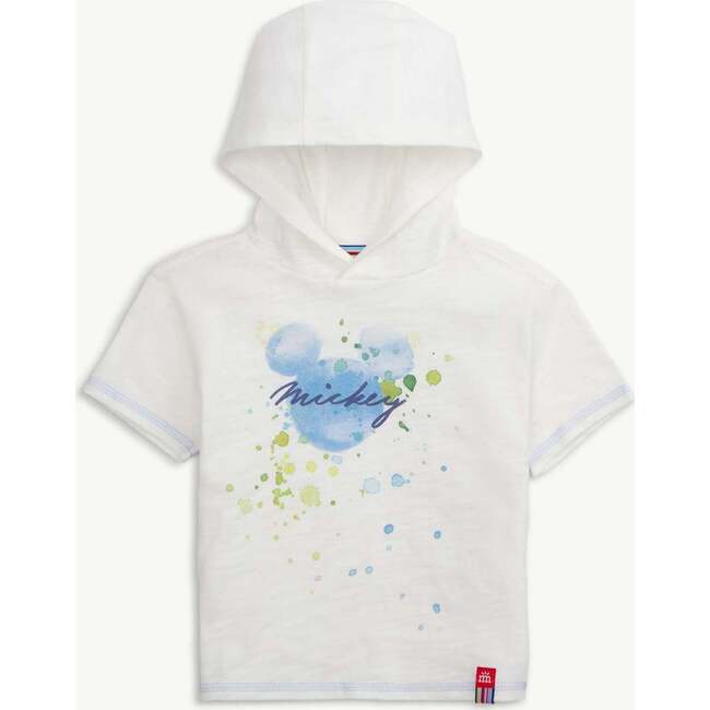 Disney x Magnetic Me Mickey Splatter Slub Cotton Hoodie T-Shirt - Sweatshirts - 1