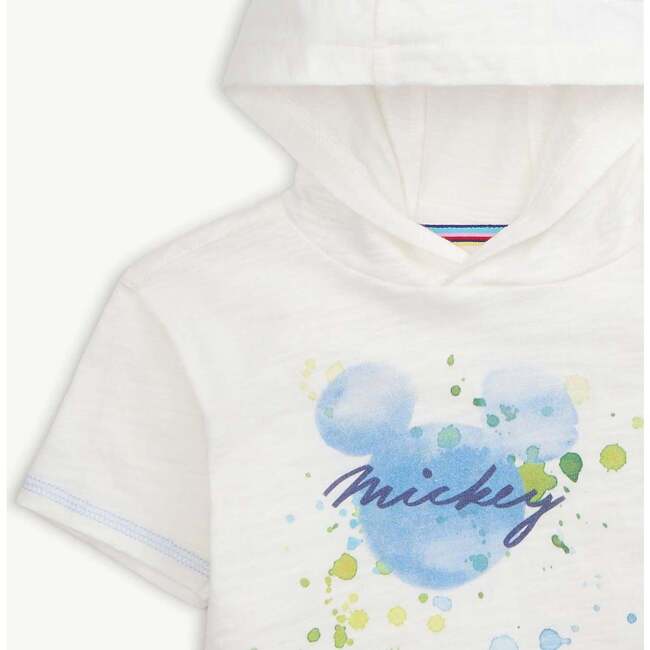 Disney x Magnetic Me Mickey Splatter Slub Cotton Hoodie T-Shirt - Sweatshirts - 2