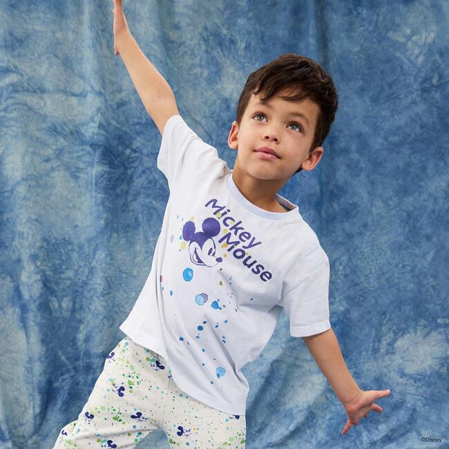 Disney x Magnetic Me Mickey Splatter Cotton Magnetic Crewneck T-Shirt - T-Shirts - 4