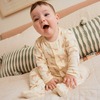 Cream Jolie Giraffe Organic Cotton Magnetic Footie - Footie Pajamas - 2