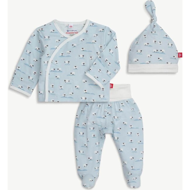 Blue Baa Baa Baby Modal Magnetic Take-Me-Home Kimono Set - Mixed Apparel Set - 1