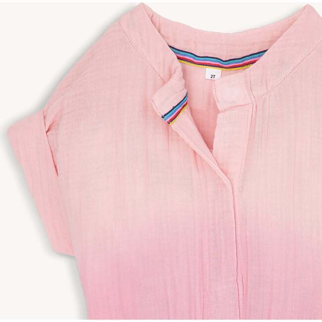 Pink Ombre Cotton Gauze Magnetic Jumpsuit - Rompers - 2