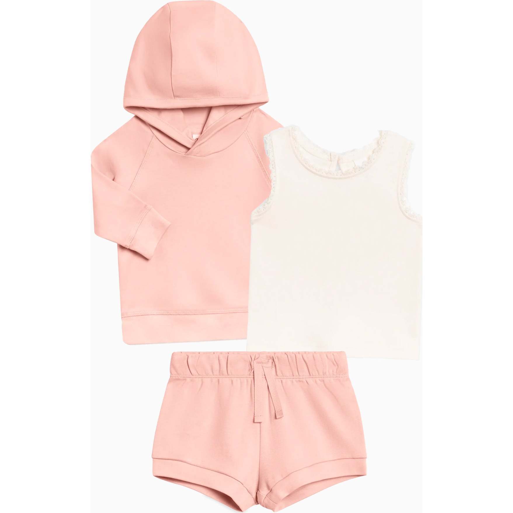 Organic 3 Piece Summer Layers Bundle Ballet / Ivory - Mixed Apparel Set - 1