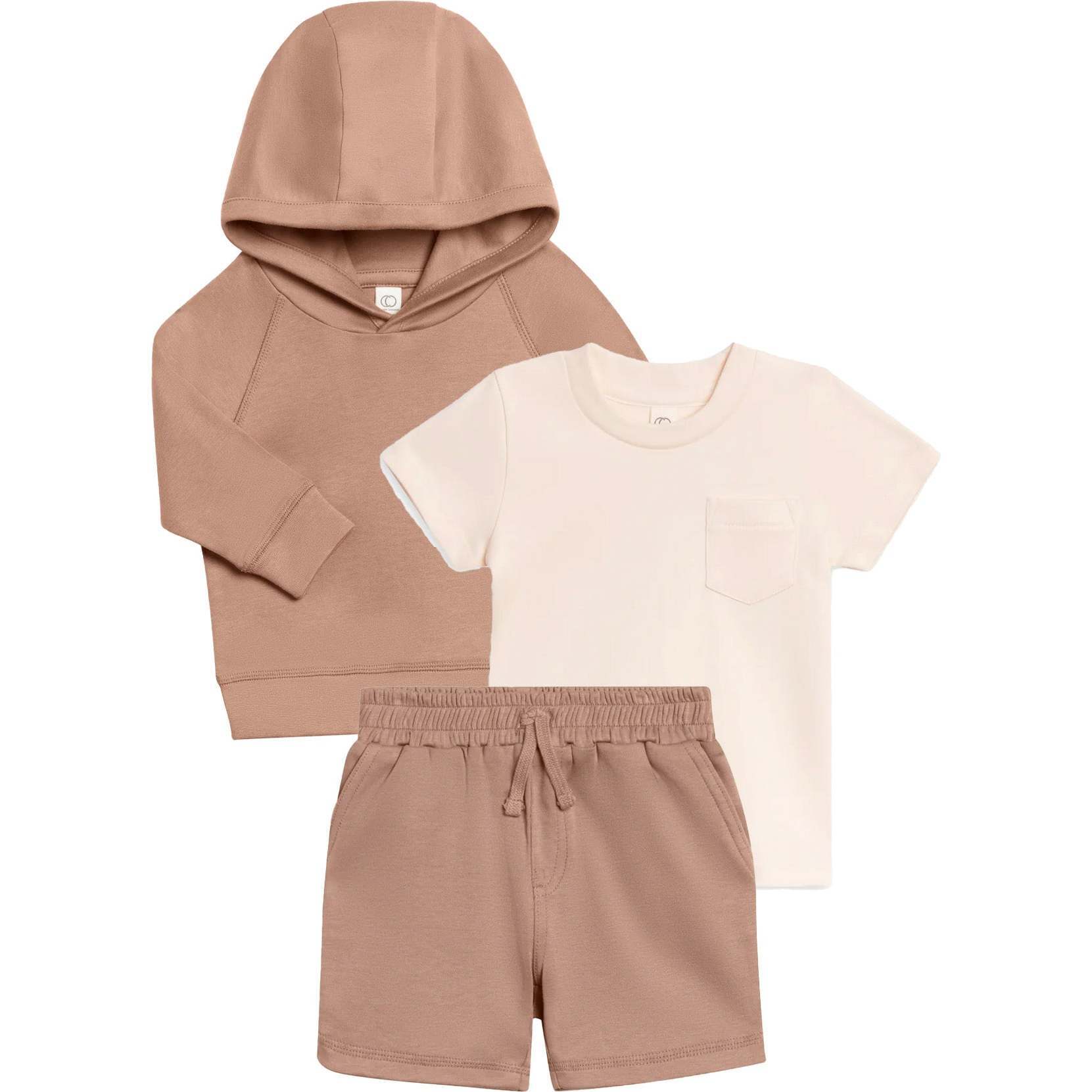 Organic 3 Piece Summer Layers Bundle Truffle / Ivory - Mixed Apparel Set - 1