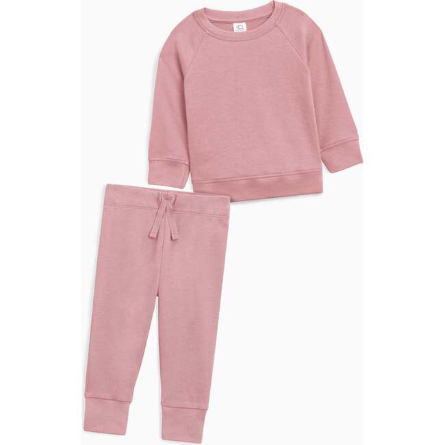 2-Piece Organic Pullover and Pants Set Rose - Mixed Apparel Set - 1