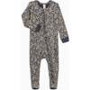 Peyton Zipper Sleeper Chicory Floral / Navy - Footie Pajamas - 1 - thumbnail