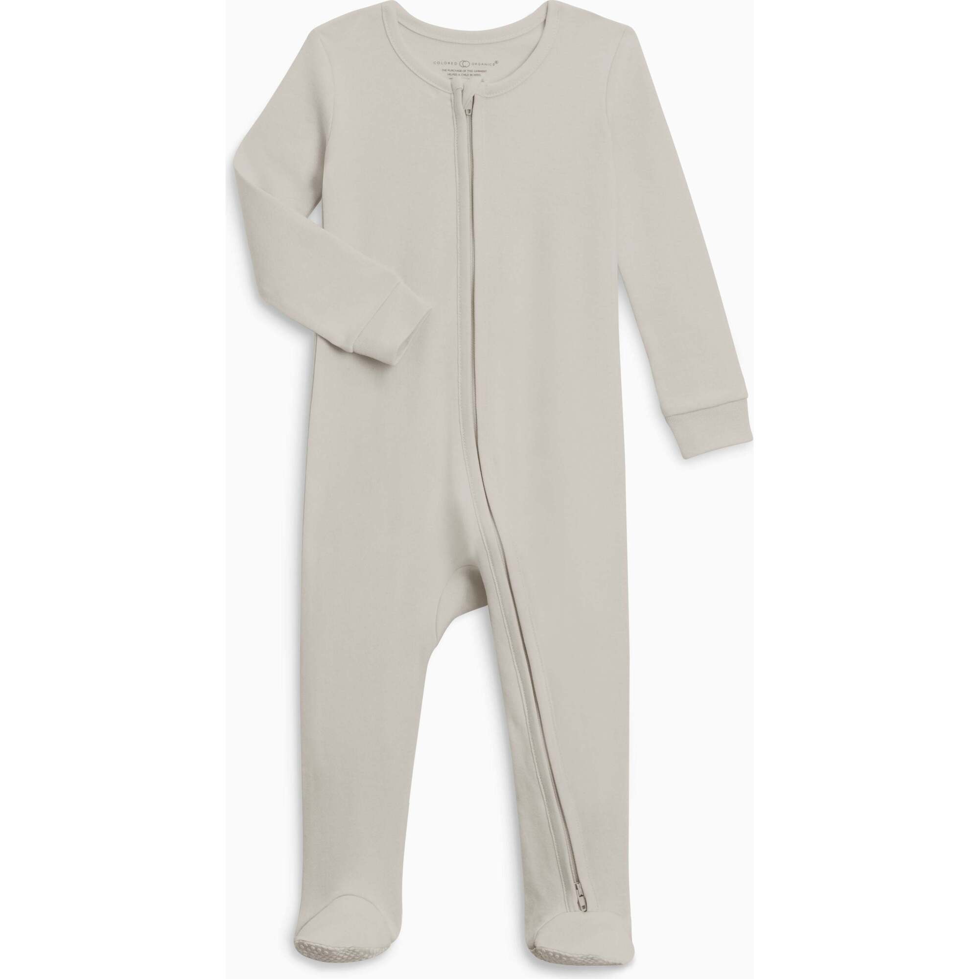 Peyton Zipper Sleeper Stone - Footie Pajamas - 1
