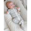 Peyton Zipper Sleeper Chicory Floral / Navy - Footie Pajamas - 5