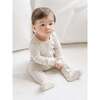 Peyton Zipper Sleeper Ivory - Footie Pajamas - 3