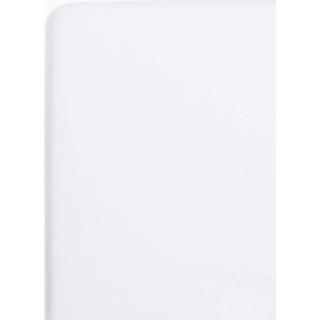 Poplin Fitted Crib Sheet White