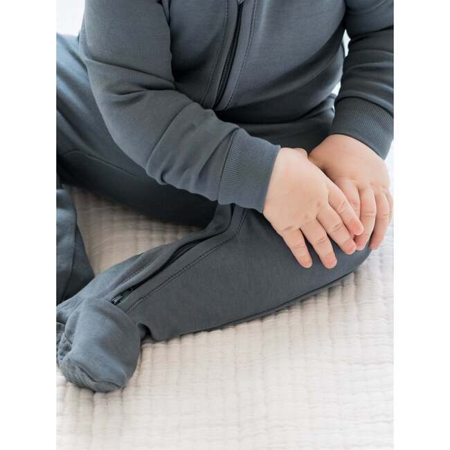 Peyton Zipper Sleeper Stone - Footie Pajamas - 6