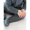 Peyton Zipper Sleeper Stone - Footie Pajamas - 6